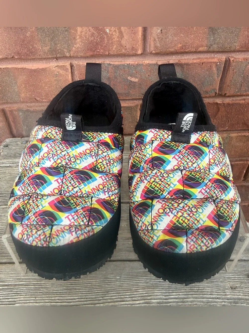 North Face Little Kids SZ 12 Thermoball Traction Mule ll Slippers Shoes Print